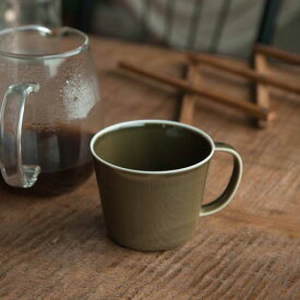 小田陶器 Prairie(プレーリー) カップL オリーブ 日本製 美濃焼 洋食器 マグカップ ティーカップ コーヒーカップ