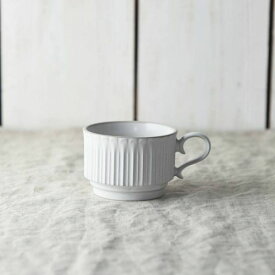 シュシュ・グレース スタックコーヒーカップ ラスティックホワイト 日本製 美濃焼 洋食器 マグカップ ティーカップ コーヒーカップ