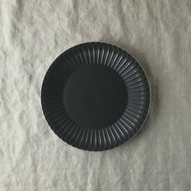 シュシュ・グレース 18cm皿 クリスタルブラック 日本製 美濃焼 洋食器 丸皿 丸プレート