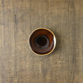 小田陶器 櫛目(kushime) 11cm小皿 アメ釉 日本製 美濃焼 和食器 丸皿 丸プレート