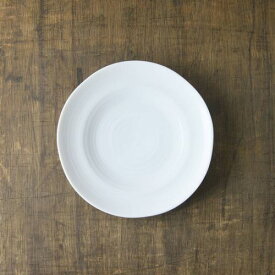 小田陶器 櫛目(kushime) 19cm中皿 白 日本製 美濃焼 和食器 丸皿 丸プレート