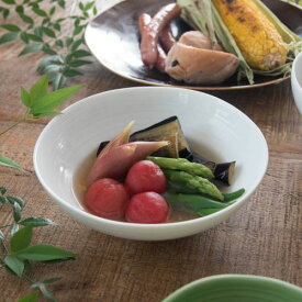 小田陶器 櫛目(kushime) 17cm中鉢 白(はま6cm) 日本製 美濃焼 和食器 ボウル 鉢