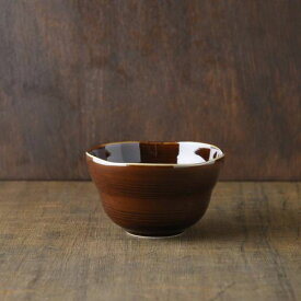 小田陶器 櫛目(kushime) 11.5cm小碗 アメ釉 日本製 美濃焼 和食器 ボウル 鉢