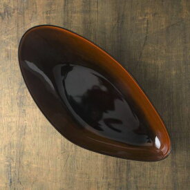 小田陶器 shell(シェル) 36cmムール 大皿(長皿) べっ甲 日本製 美濃焼 洋食器 長皿 変形皿 ロングプレート