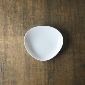 小田陶器 shell(シェル) 18cmクラム 中皿 白 日本製 美濃焼 洋食器 長皿 変形皿 ロングプレート