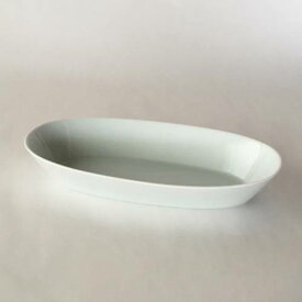 深山(miyama.) 瑞々 長鉢 8寸 青白(25x12.5cm) 日本製 美濃焼 和食器 ボウル 鉢