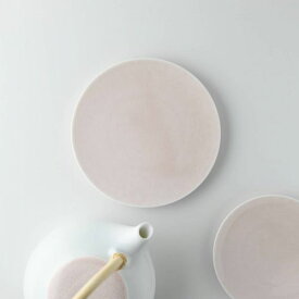 深山(miyama.) casane te-かさね茶器- 菓子皿 桜柄・桃釉 日本製 美濃焼 和食器 丸皿 丸プレート