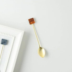 アクリルカトラリー ブロック 【ベッコウ】スプーン シカク■ 日本製 燕三条 洋食器