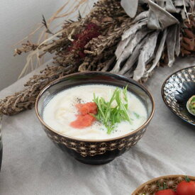 【うすかる】麻柄つなぎ 14.7cm小丼 ブラウン 軽量食器 日本製 美濃焼 和食器 どんぶり 丼 丼ぶり ドンブリ ボウル