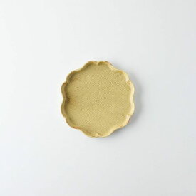 【箱入り】花うふれ 11cm小皿 イエロー[H1151] 日本製 美濃焼 洋食器 長皿 変形皿 ロングプレート