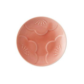 小田陶器 engi紋 えんぎもん 12cm小皿 梅 レリーフ/赤 日本製 美濃焼 和食器 丸皿 丸プレート