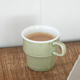 PEP 11.8cmスタックマグカップ グリーン 日本製 美濃焼 洋食器 マグカップ ティーカップ コーヒーカップ