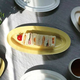 深山(miyama.) racca-ラッカ- 31cmポワソン浅皿 ミモザイエロー 日本製 美濃焼 洋食器 長皿 変形皿 ロングプレート