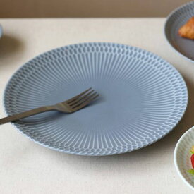 小田陶器 さざなみ 24cm皿 ブルーグレー 日本製 美濃焼 和食器 丸皿 丸プレート
