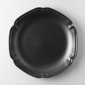 花しとやか 24cmプレート ノワール 日本製 美濃焼 洋食器 丸皿 丸プレート