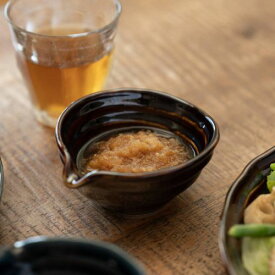 asumi(彩澄) 渦紋片口小鉢 アメ色 日本製 美濃焼 和食器 ボウル 鉢 Re食器 SDGs リサイクル サステナブル