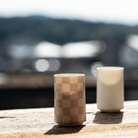 深山(miyama.) Kooci -格子- ショットグラス 朱赤 日本製 美濃焼 和食器 湯のみ 湯呑み フリーカップ タンブラー