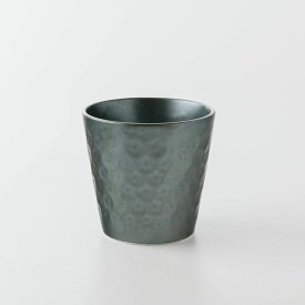 プレス・ド・フラワー 8.5cmカップ ブラック 日本製 美濃焼 洋食器 湯のみ 湯呑み フリーカップ タンブラー