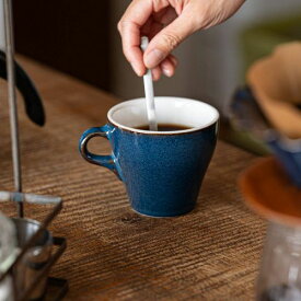 カローレ 10.3cmカプチーノカップ ディープブルー(高さ:7.5cm) 日本製 美濃焼 洋食器 マグカップ ティーカップ コーヒーカップ