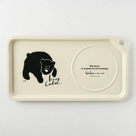 Wedraw by sea トレー ホワイト(熊) 日本製 洋食器 角皿 スクエアプレート 角プレート 四角皿