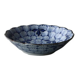 アワサカ 花万葉 アワソメ 5.5 浅鉢 17cm 日本製 美濃焼 和食器 ボウル 鉢