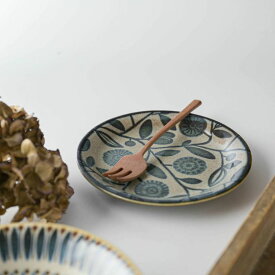 M-mode マルサン近藤 クラシコ プレート S 花とオリーブ 16.5cmM-mode 日本製 美濃焼 洋食器 丸皿 丸プレート