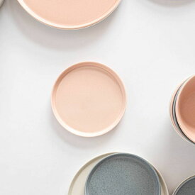 URARAKa(うららか) 14.5cmフラットプレート コットンピンク 日本製 美濃焼 洋食器 丸皿 丸プレート