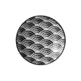 アワサカ コモン 青海波 まめ皿 9cm 日本製 美濃焼 和食器 丸皿 丸プレート