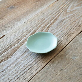 小田陶器 meimei-ware(メイメイ-ウェア) 10cm小皿(豆皿) 八角 青磁 日本製 美濃焼 和食器 丸皿 丸プレート
