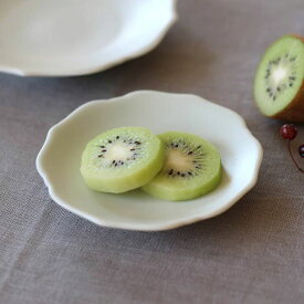 小田陶器 meimei-ware(メイメイ-ウェア) 13cm小皿 稜花 青白 日本製 美濃焼 和食器 丸皿 丸プレート