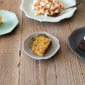 小田陶器 meimei-ware(メイメイ-ウェア) 13cm小皿 隅入 薄灰 日本製 美濃焼 和食器 丸皿 丸プレート