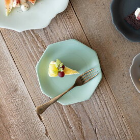 小田陶器 meimei-ware(メイメイ-ウェア) 16.5cm取皿 八角 青磁 日本製 美濃焼 和食器 丸皿 丸プレート
