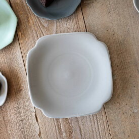 小田陶器 meimei-ware(メイメイ-ウェア) 25.5cm盛皿 隅入 薄灰 日本製 美濃焼 和食器 丸皿 丸プレート