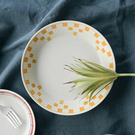 Antico line アンティコライン ミノモザイク プレート L 日本製 美濃焼 洋食器 丸皿 丸プレート