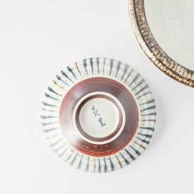 刷毛巻十草 丸型茶碗(11.5cm) ブルー 日本製 美濃焼 和食器 ごはん茶わん ご飯茶わん ご飯茶碗 ライスボウル