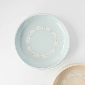 やさしい子守唄 21cmボウル ラウンドあざらし 水色 日本製 美濃焼 洋食器 ボウル 鉢