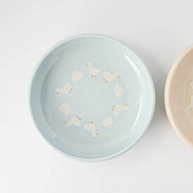 やさしい子守唄 21cmボウル ラウンドあひる 水色 日本製 美濃焼 洋食器 ボウル 鉢