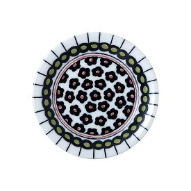 ポタリーフィールド ラインフラワー スモールプレート 12cm 日本製 洋食器 丸皿 丸プレート