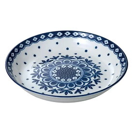 ポタリーフィールド リーフドット スープカレー皿 22.5cm 日本製 洋食器 カレー皿 パスタ皿 パスタプレート