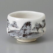 白志野釉の柔らかな白の抹茶碗