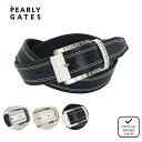 【正規販売店】[PEARLY GATES] Wステッチストレッチレザーベルト (UNISEX) ユニセックス メンズ レディース ゴルフ ベ…
