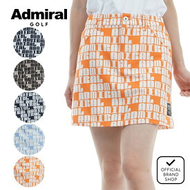【40%OFF】【正規販売店】[Admiral GOLF] ロゴモノグラム ストレッチスカート ゴルフウェア スカート レディース ゴルフ ウェア ストレッチ ハイテンション 撥水 ウエストゴム 春夏 セットアップ アドミラル ゴルフ ADLA405 ヤマニゴルフ