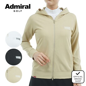 【50%OFF】【正規販売店】[Admiral GOLF] ミニワッフル フーディージップパーカ ゴルフウェア トレーナー パーカー レディース ゴルフ ウェア アウター 接触冷感 涼しい 清涼感 UVカット 紫外線 日よけ 日焼け防止 ストレッチ アドミラル ADLA501 ヤマニゴルフ