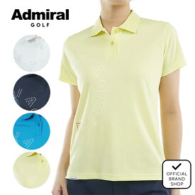 【30%OFF】【正規販売店】[Admiral GOLF] カラタッチ ドライポロシャツ ゴルフウェア ポロシャツ レディース ゴルフ シャツ 吸水速乾 通気性 涼しい 速乾 清涼感 UVカット 紫外線 日よけ 日焼け防止 おしゃれ 半袖 春夏 アドミラル ADLA533 ヤマニゴルフ