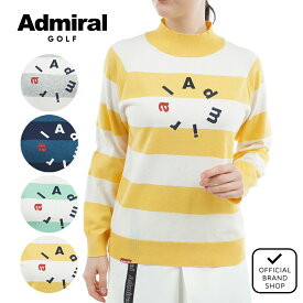 【30%OFF】【正規販売店】[Admiral GOLF] ホカタッチ ボトルネックBDセーター ゴルフウェア セーター ニット レディース ゴルフ ウェア 静電気軽減 蓄熱保温 暖かい 防寒 おしゃれ ハイネック 長袖 秋冬 アドミラル ADLA571 ヤマニゴルフ