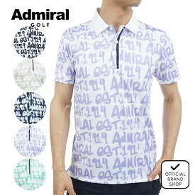 【50%OFF 半額】【正規販売店】[Admiral GOLF] メンズ スプレーロゴプリント ポロシャツ アドミラル ゴルフ