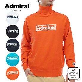 【40%OFF】【正規販売店】[Admiral GOLF] 23F ステッチロゴ タートルネックセーター ゴルフウェア セーター ニット メンズ ゴルフ ウェア アドミラル ADMA385 ヤマニゴルフ