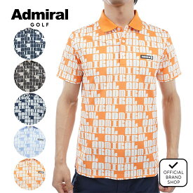 【40%OFF】【正規販売店】[Admiral GOLF] ロゴモノグラム ポロシャツ ゴルフウェア ポロシャツ メンズ ゴルフ シャツ 吸水速乾 通気性 涼しい 速乾 清涼感 ストレッチ ハイテンション UVカット 紫外線 日よけ 日焼け防止 アドミラル ゴルフ ADMA406 ヤマニゴルフ