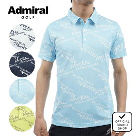 【40%OFF】【正規販売店】[Admiral GOLF] ランダムロゴ プリントシャツ ゴルフウェア Tシャツ メンズ ゴルフ シャツ 吸水速乾 通気性 涼しい 速乾 清涼感 ストレッチ ハイテンション 半袖 春夏 アドミラル ゴルフ ADMA433 ヤマニゴルフ