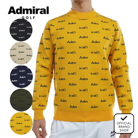【40%OFF】【正規販売店】[Admiral GOLF] ロゴツイーディー モックセーター ゴルフウェア セーター ニット メンズ ゴルフ ウェア 遠赤外線保温 暖かい 防寒 静電気軽減 スポーティー ハイネック 長袖 秋冬 アドミラル アドミラルゴルフ ADMA493 ヤマニゴルフ